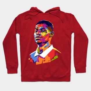 Marcus Rashford Portrait Illustration Hoodie